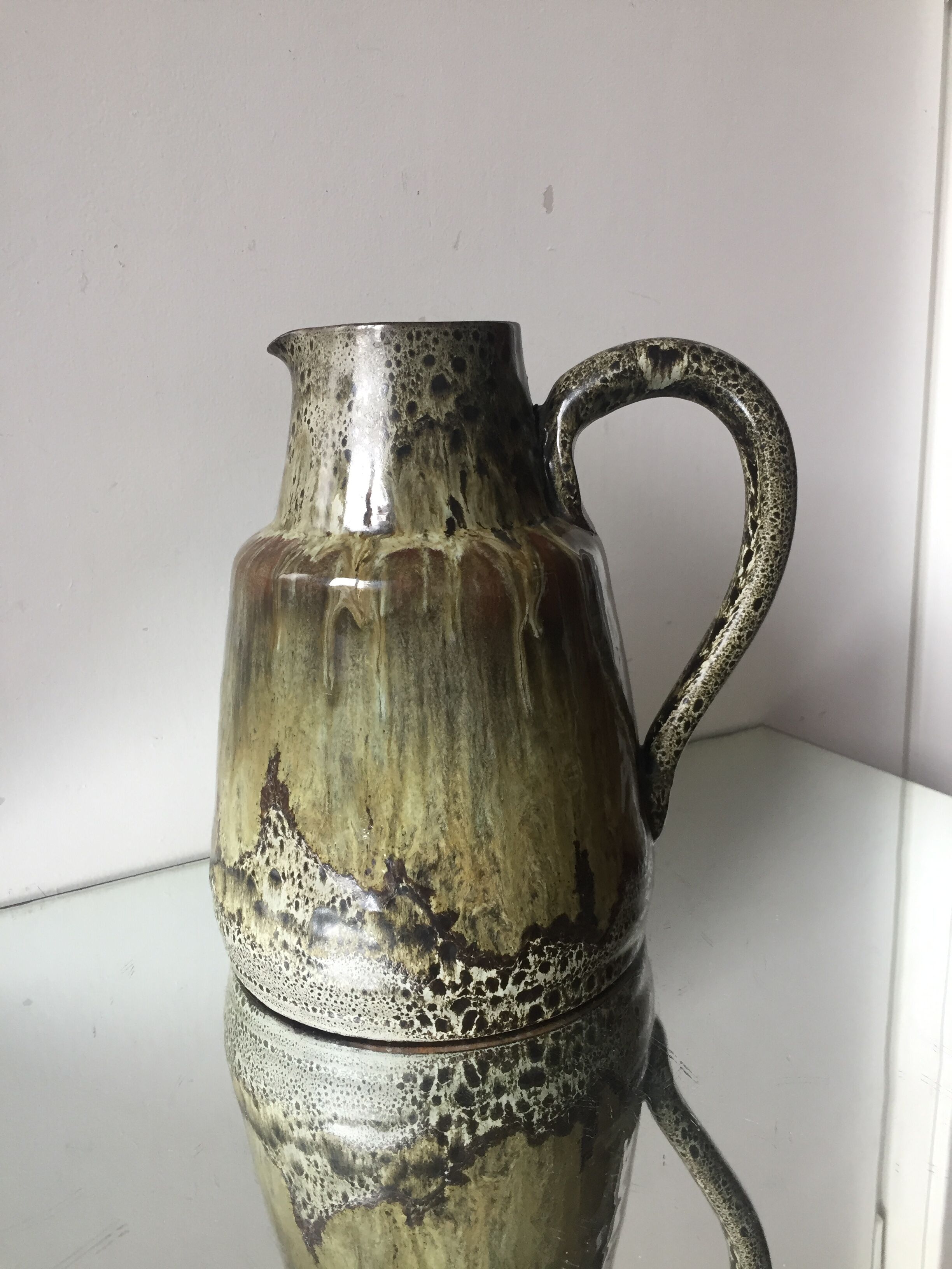 Stoneware Vase Pitcher Vintage Signed Danish