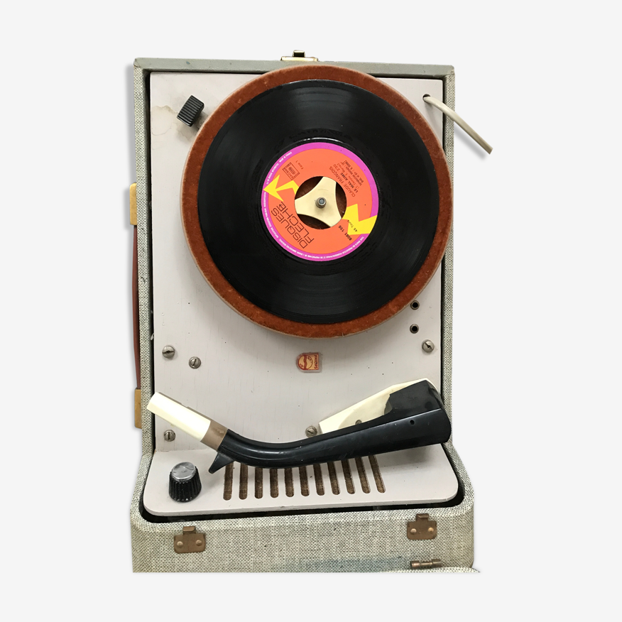 Tourne disque vintage avec valise portable années 50/60 | Selency