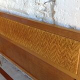 Vintage rattan wood bed