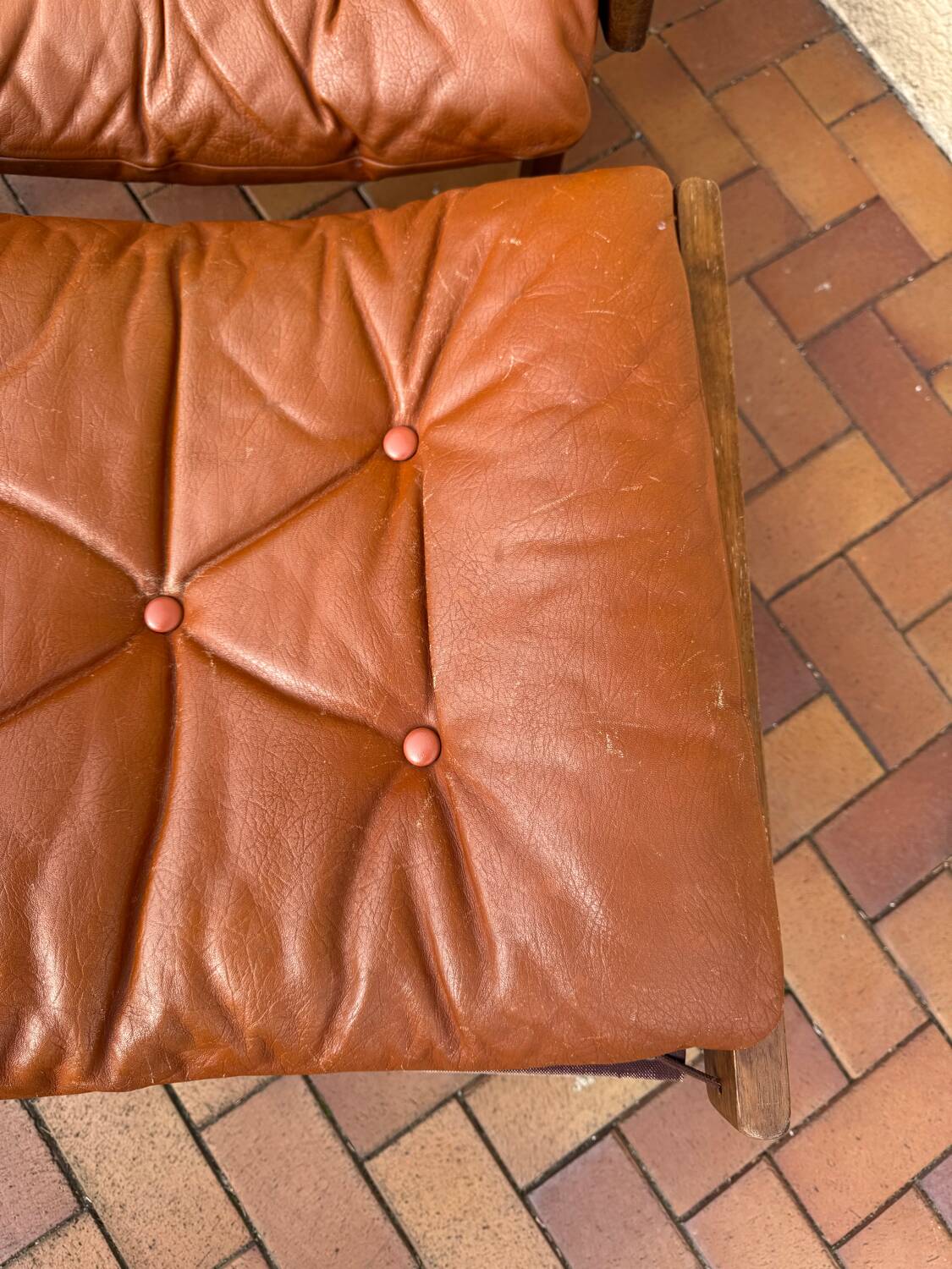 Fauteuil vintage « Hunter » avec ottoman par Torbjørn Afdal, années 1960, Norvège