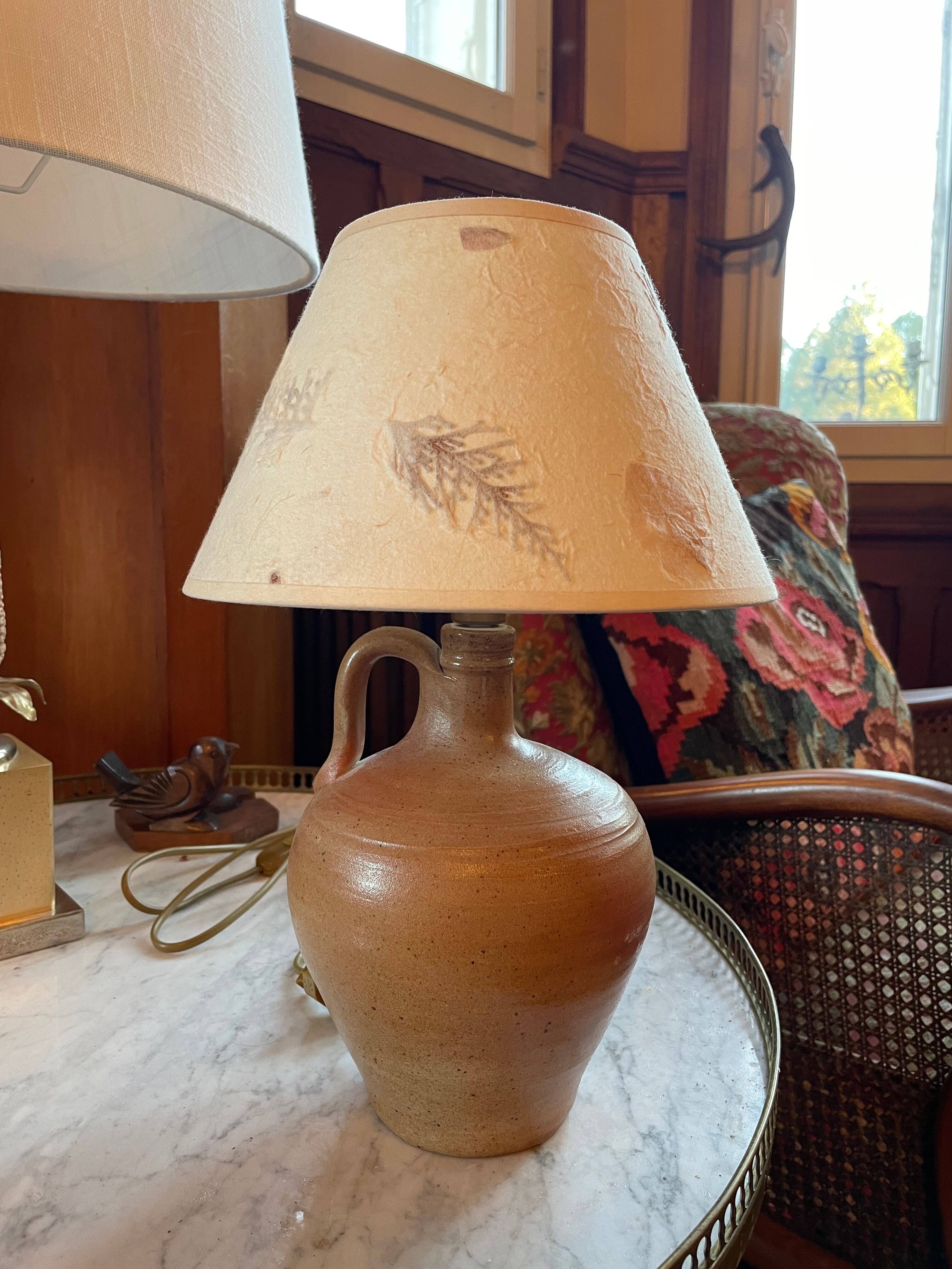 Vintage stoneware lamp