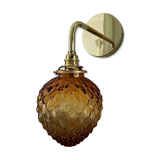 Wall lamp Electrified golden pine cone to nine