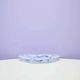 Vintage blue glass bowl swirl