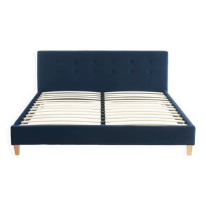 lit adulte 160x200 avec - bleu