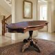 Antique round table in solid oak