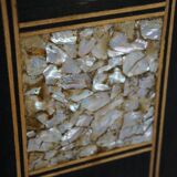 Side table in mother-of-pearl, ancient oriental mosaic