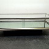 1970 chrome showcase coffee table