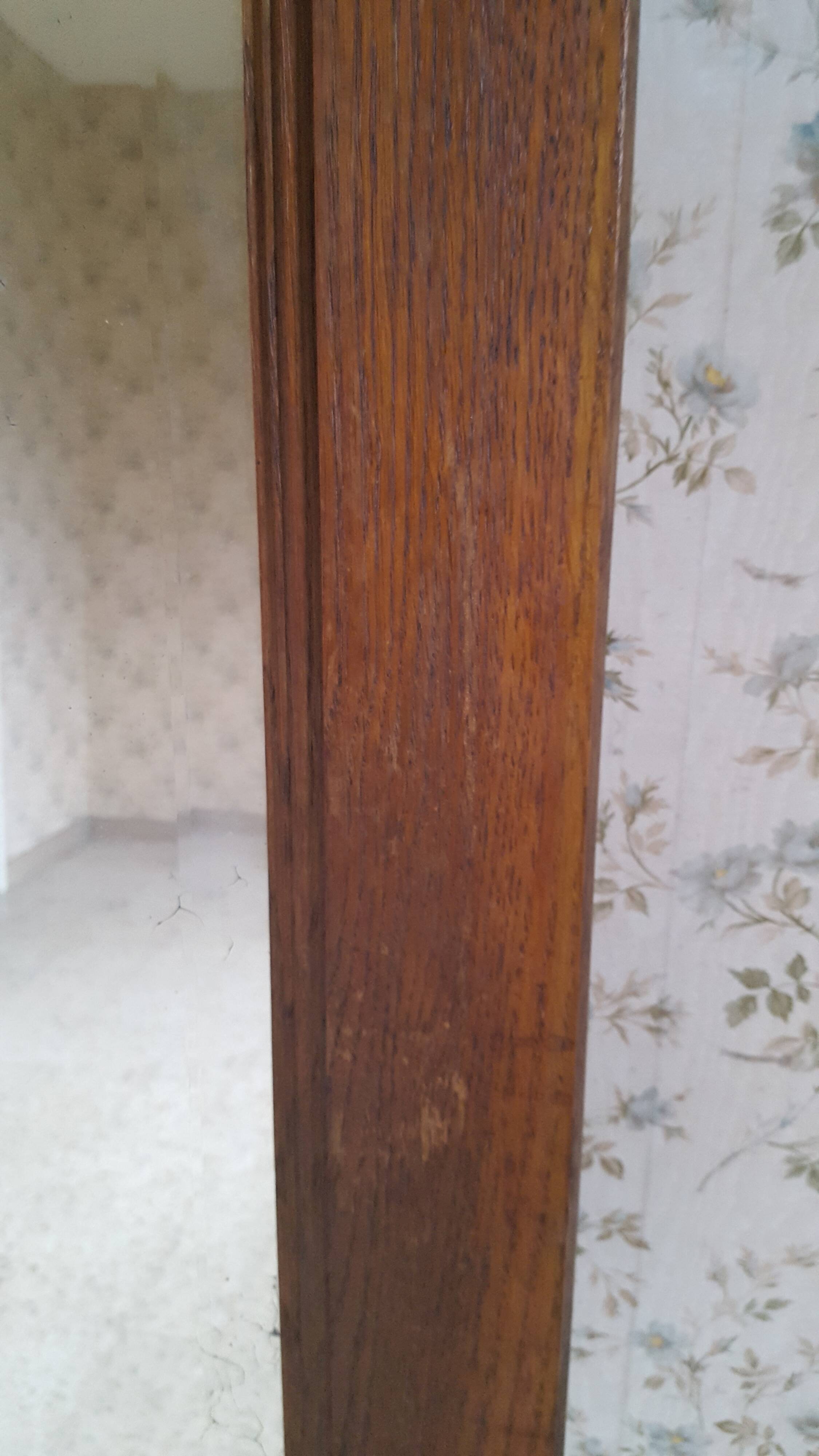 Oak art deco mirror door