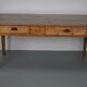 Antique light gold oak 19th century french rustic farmhouse dining table