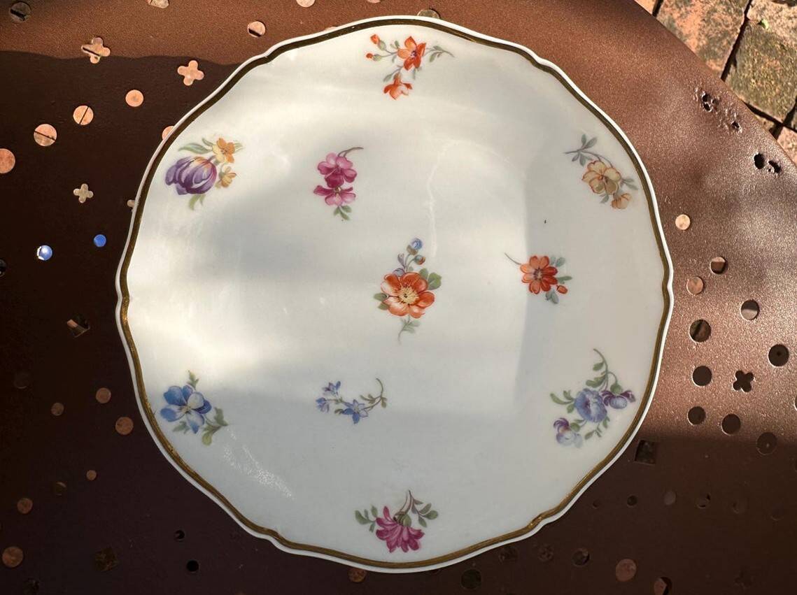 Set of 6 Dessert Plates in Limoges Porcelain - F. Legrand & Cie