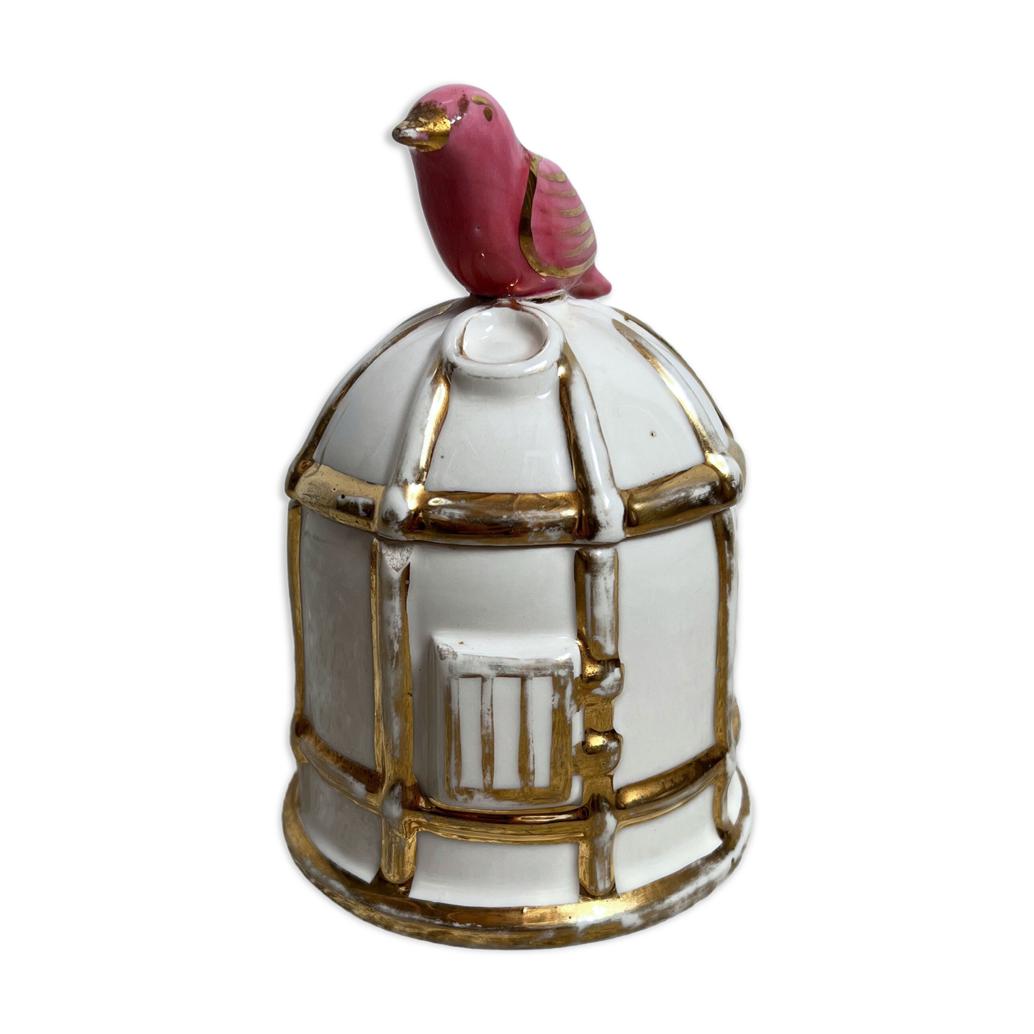 Candy cage ceramic bird