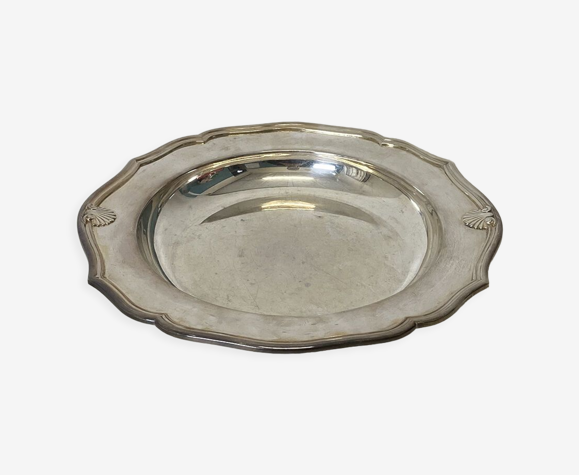 Plat metal argenté diamètre 30 cm