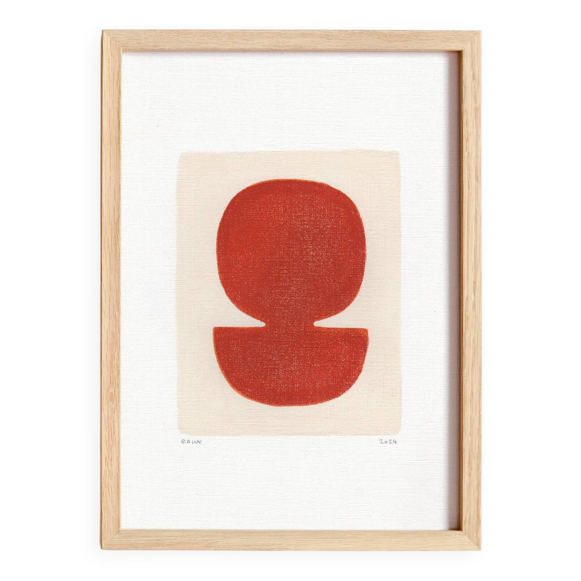 Abstract painting on paper signed Eawy.