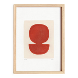 Abstract painting on paper signed Eawy.