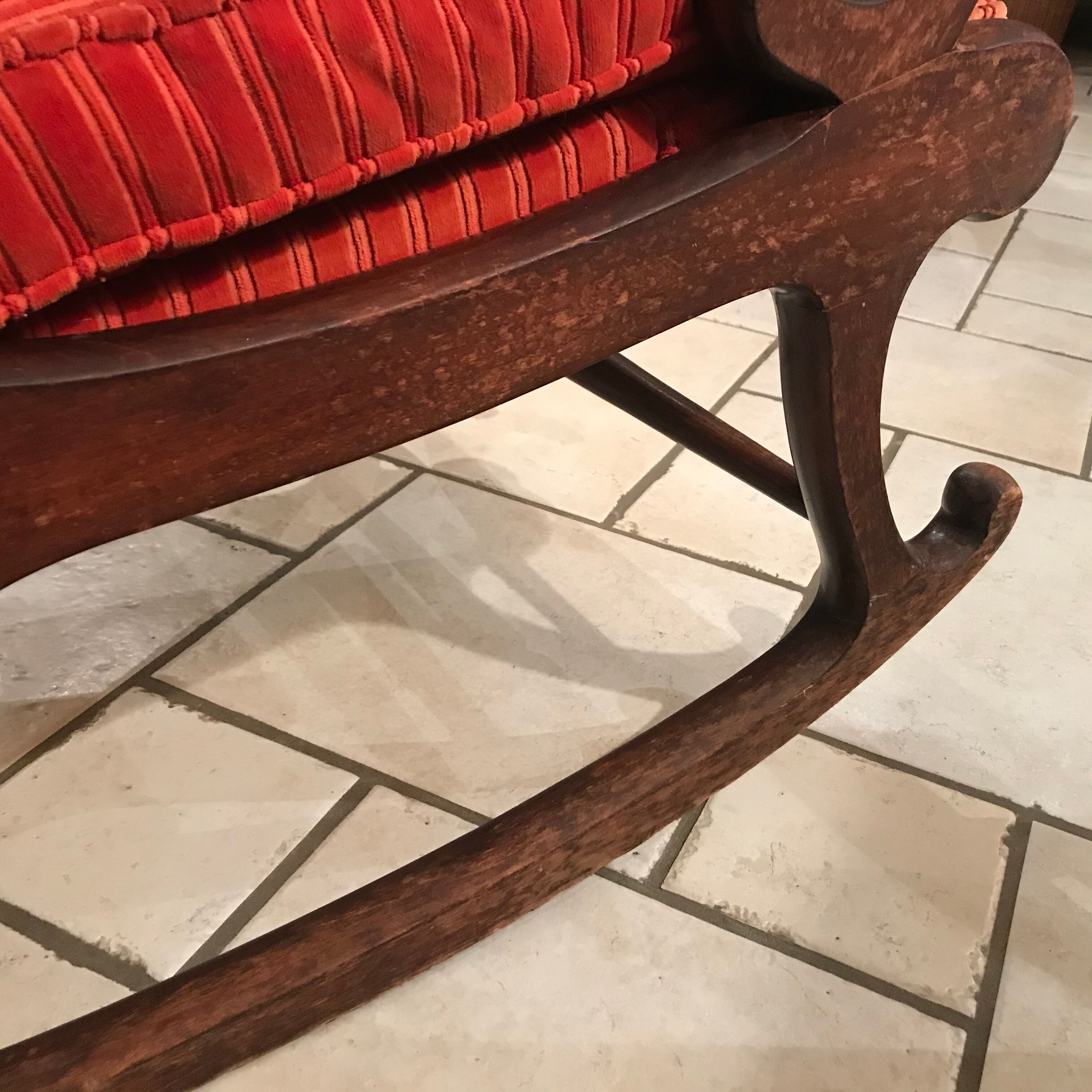 Rocking-chair velvet