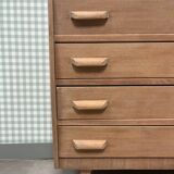 50s compass foot chest of drawers