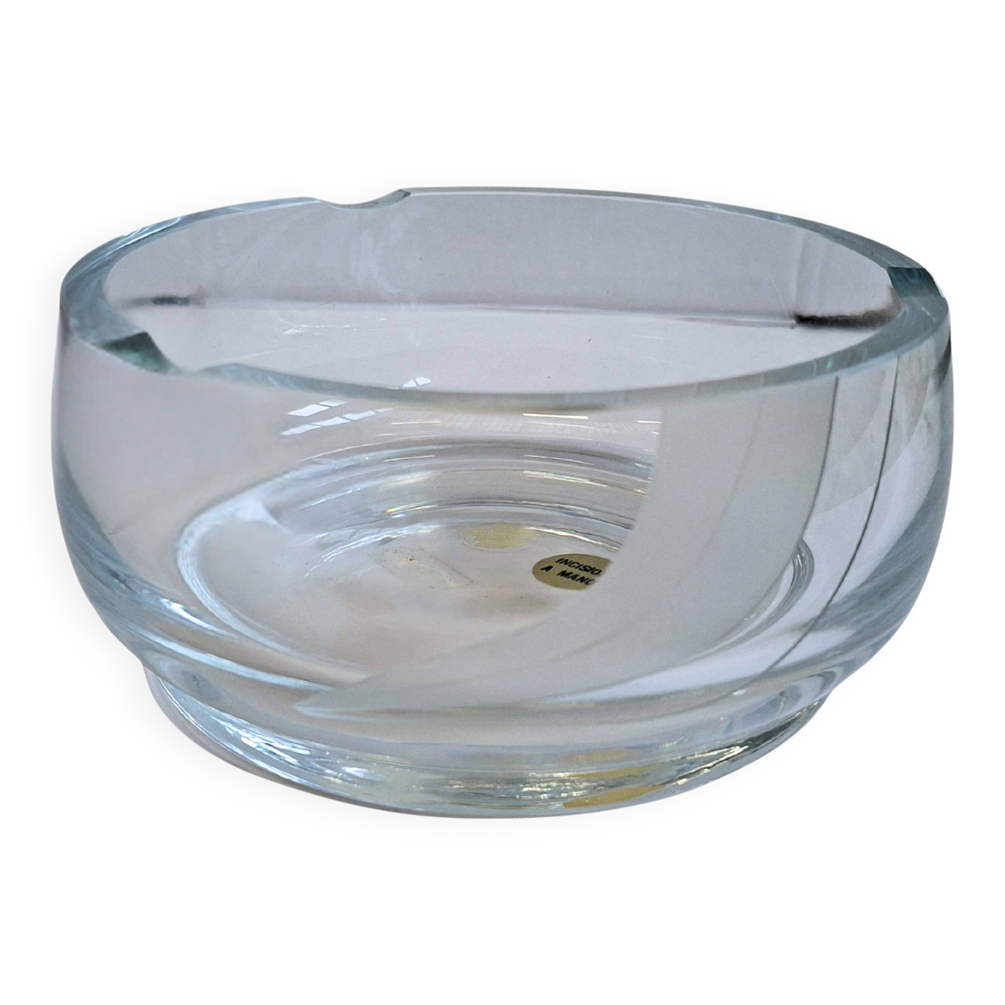 Prestigioso Posacenere in Cristallo Corba - Made in Italy - 2kg