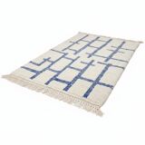 Graphic blue Moroccan rug