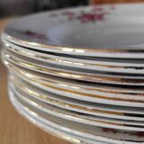 9 antique dessert plates