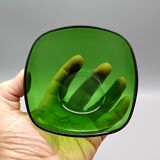 6 Vereco emerald green dessert bowls, vintage France