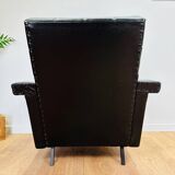 Fauteuil skaï noir