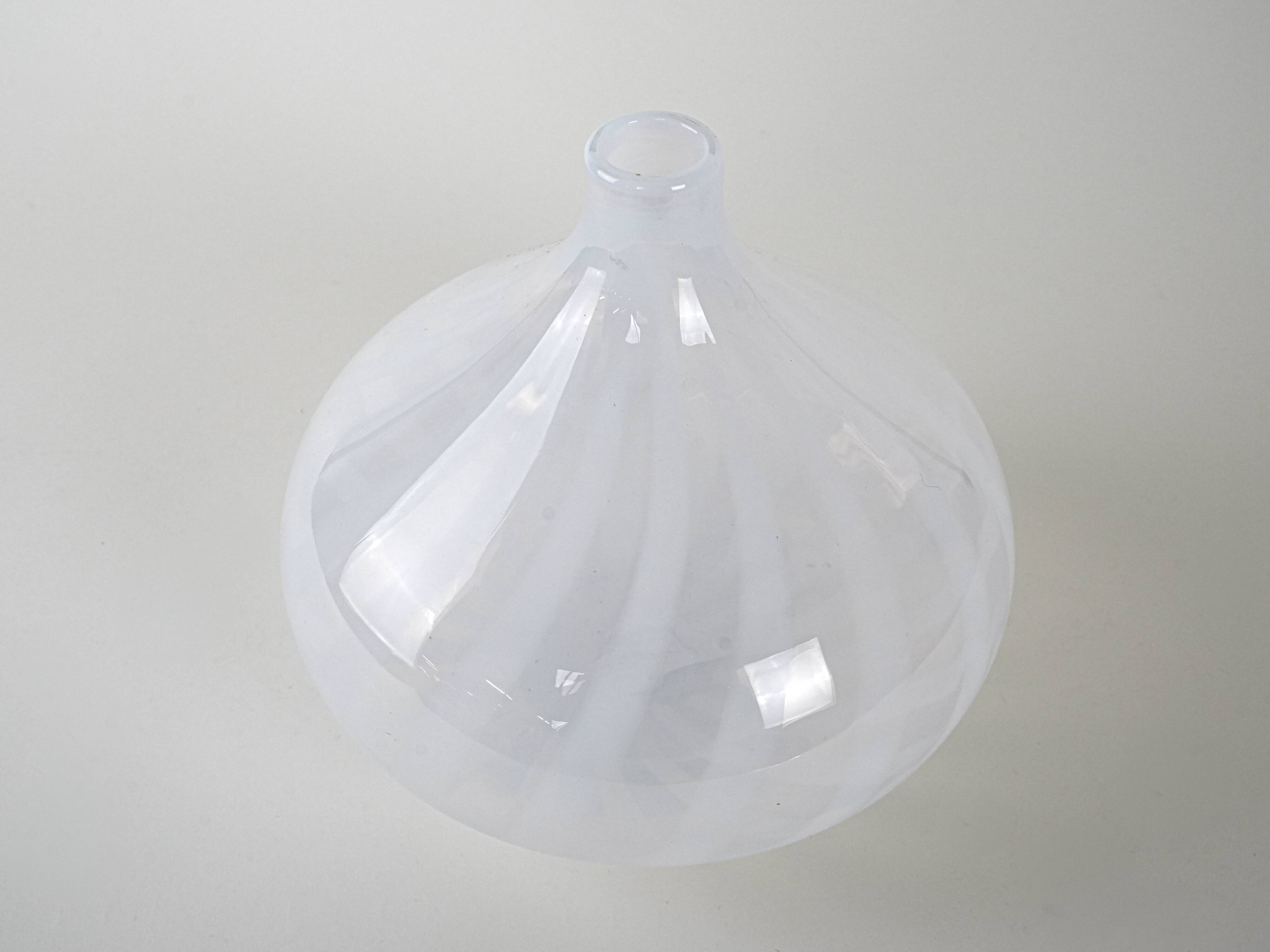 Glass vase, Italian design, 1960s, made in Italy