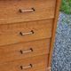 Vintage oak chest of drawers with 4 drawers from the 1960s.