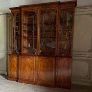Bibliothèque anglaise en acajou vers 1900
