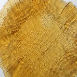 Amber Plate Jute by Pavel Panek / Glass Union / Czech Republic / 1977