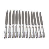 12 silver metal knives