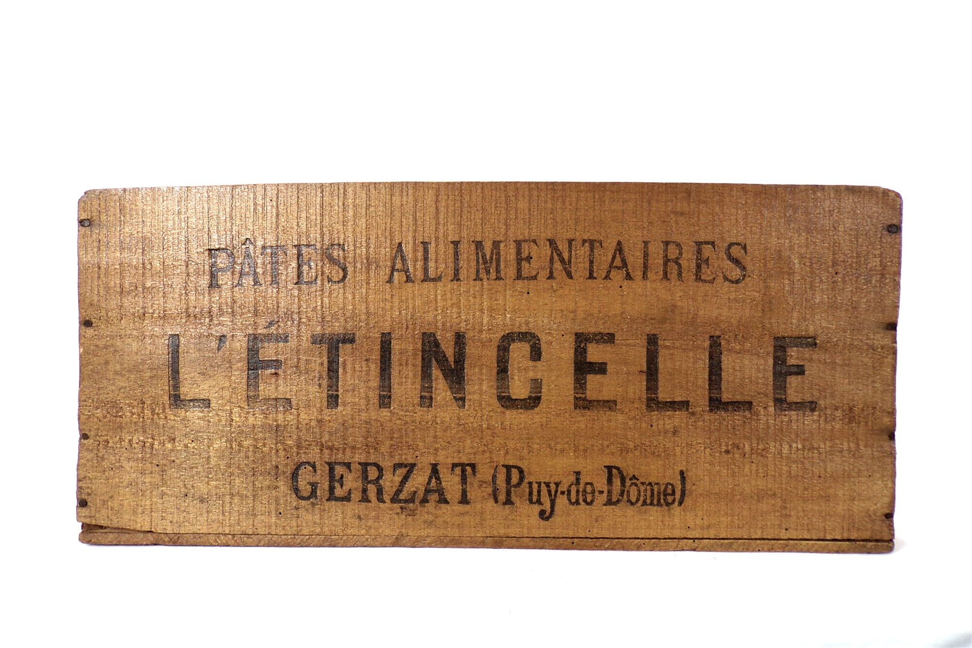Old advertising wooden case