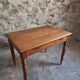 Antique French oak writing desk with 2 lockable drawers, circa 1920.