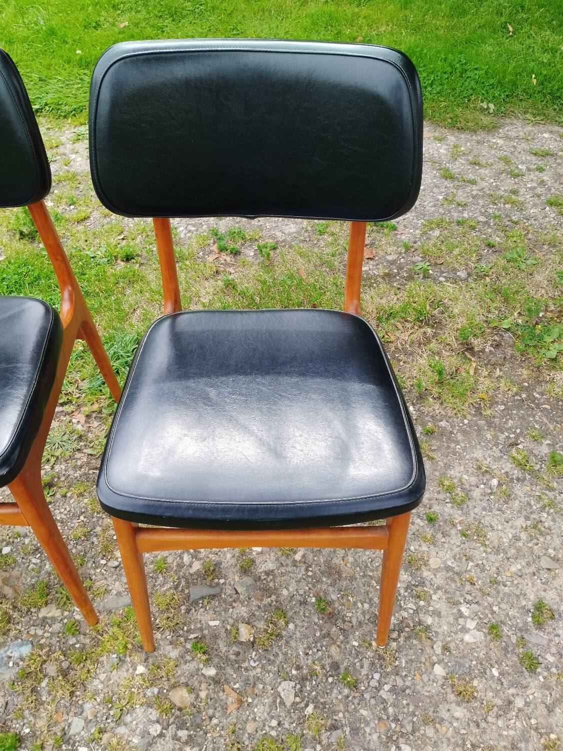 Series of 6 old Scandinavian design chairs