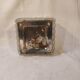 Vintage moulded glass ceiling light - 1970s