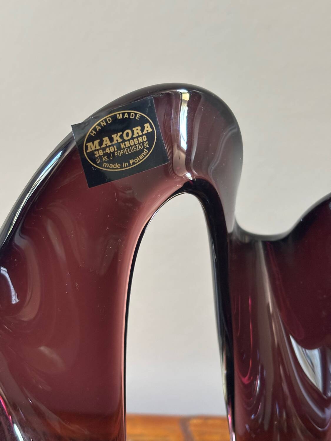 Blown glass vase - art glass - Makora