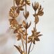 Lamppost by Hans Kogl, gold metal leaves, 70s