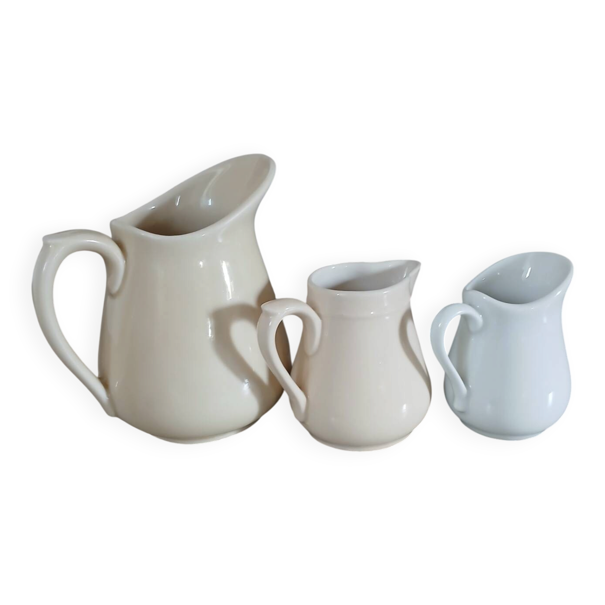 3 antique milk jugs/pitchers