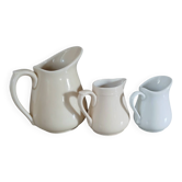 3 pichets, pots à lait anciens