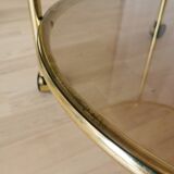 Vintage Smoked Glass Serving Trolley: 1970s Mid-Century Modern Bar Cart