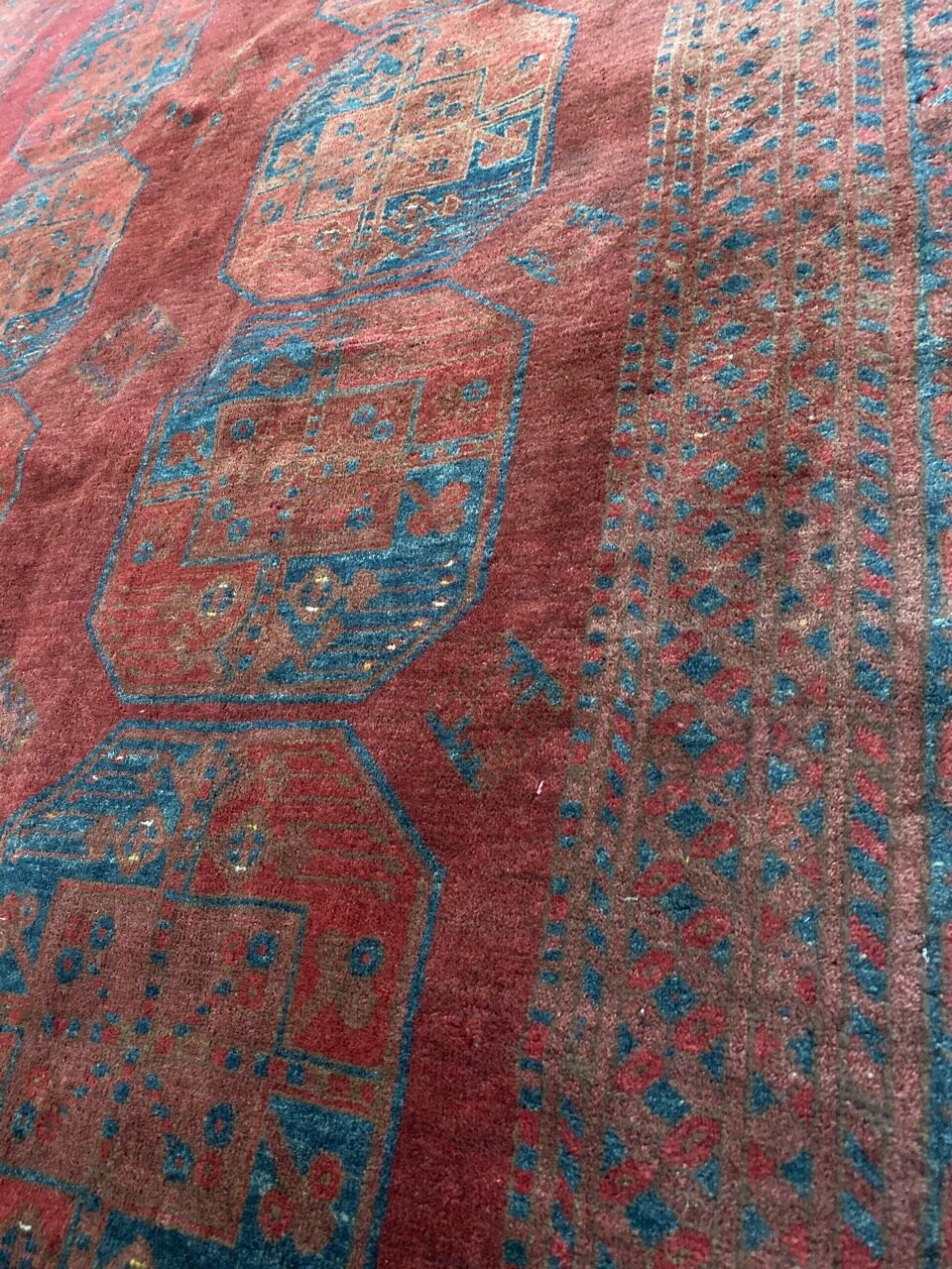 Carpet old Afghan Turkmen 152x230 cm