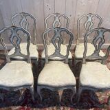 Set of 6 Louis XV Venetian chairs