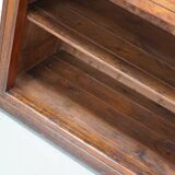 Antique French Pitch Pine & Marble Shop Counter Cabinet / Kitchen Island, 1