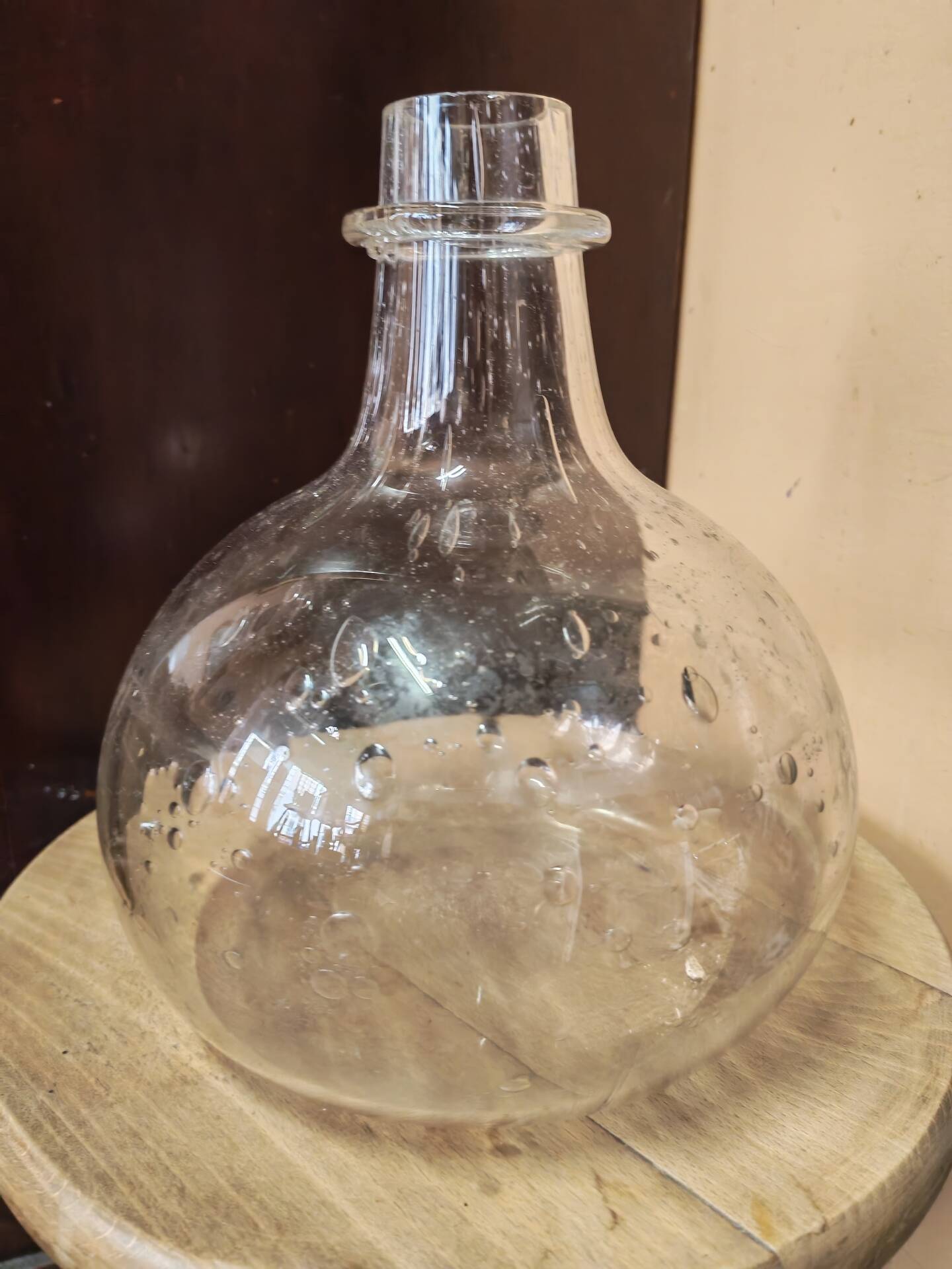 Dame Jeanne transparente vintage 