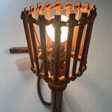 Vintage rattan wall lamp design 60 years