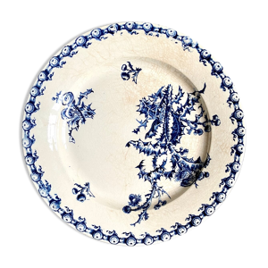 Plat rond Gien en terre de fer