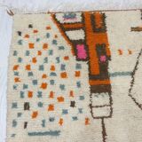 Handmade wool Berber rug 302 x 197 cm