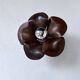 Pair of wooden flower wall lights from the 1970s.