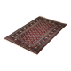 Handwoven red Boukhara oriental rug, 1960s