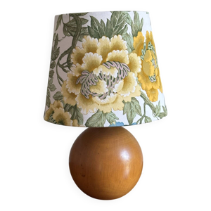 Lampe boule en bois