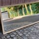 Authentic 19th-century brasserie mirror renovated in solid wood 180x85.
